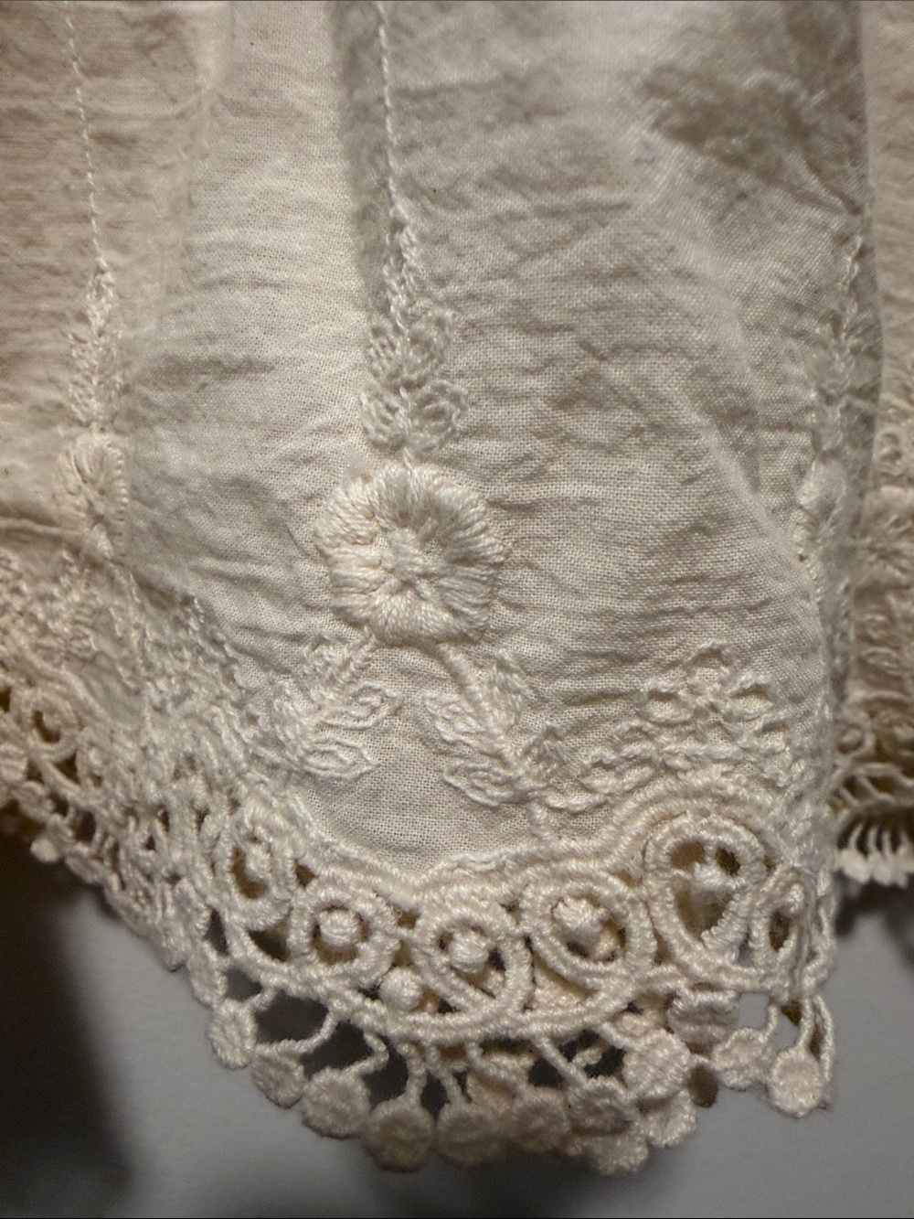 Zara Cream Crochet & Knit Tie-Front Tank - Picture 12 of 13